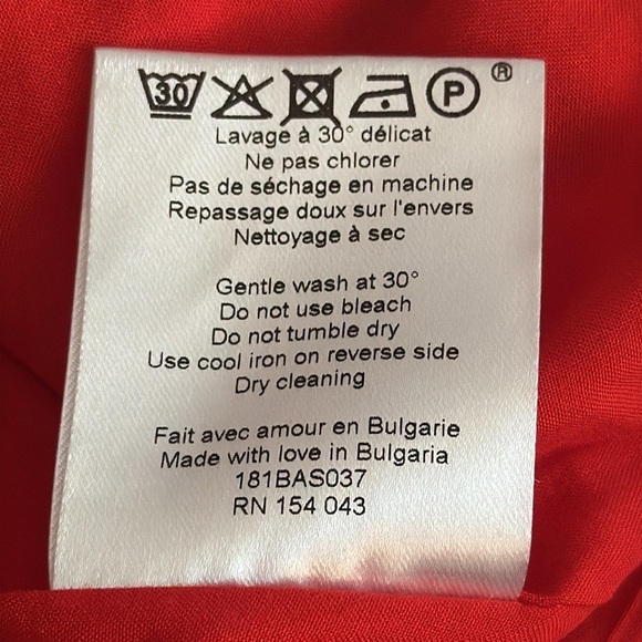 SEZANE Red White Floral Wrap Skirt Mini Size 36 S 4 Concert Party Date Vacation‎ - Picture 7 of 8